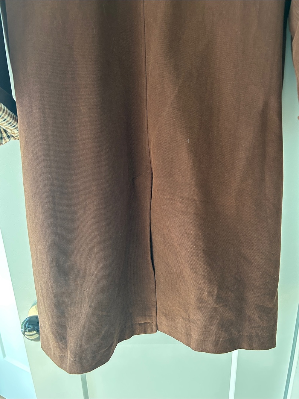 Women's Brown Single-Breasted Trench Coat - Picture 6 of 6